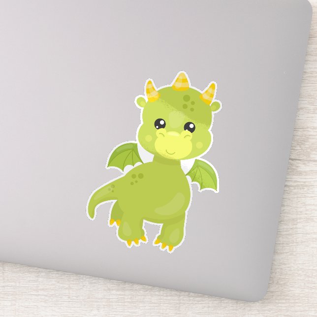 Cute Dragon, Little Dragon, Green Dragon, Magic (Detail)