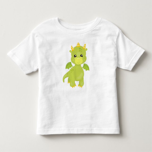 Cute Dragon, Little Dragon, Green Dragon, Magic Toddler T-Shirt (Front)