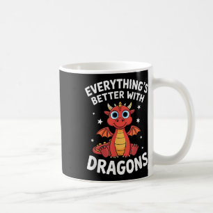 Cute Dragon Lover Adults Or Kids Boys Girls Dragon Coffee Mug