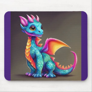 Cute dragon mouse pad