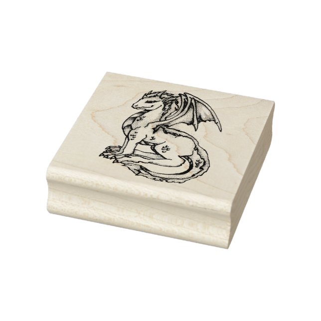 Cute Dragon Rubber Stamp (Stamp)