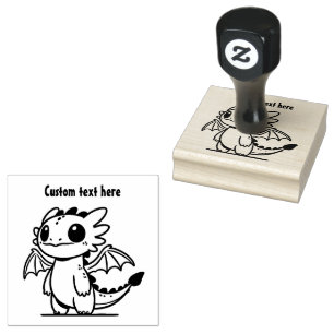 Cute Dragon Rubber Stamp