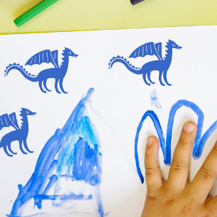 Cute Dragon Stamp   Standing Pose