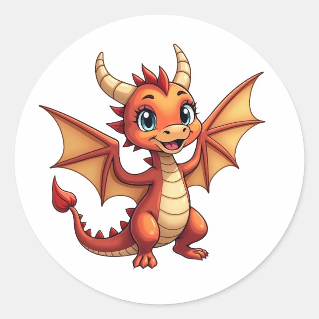 Cute Dragon Sticker for Every Occasion (Front)