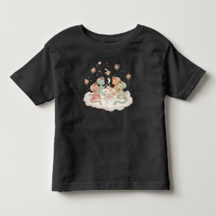 Cute Dragon Tea Party Toddler Shirt Pastel 