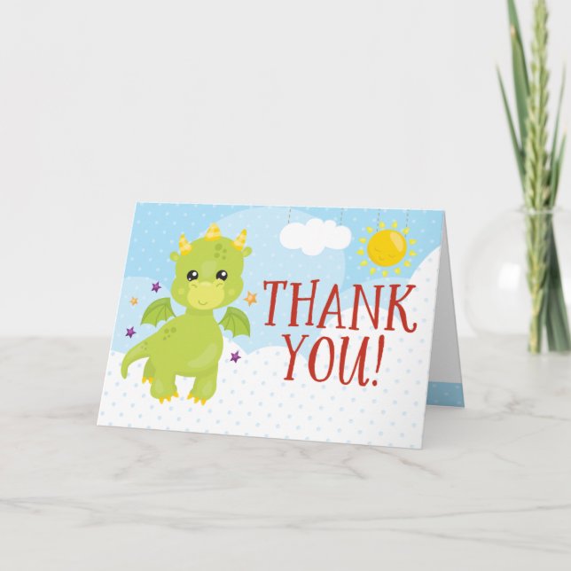 Cute Dragon thank you card (Front)