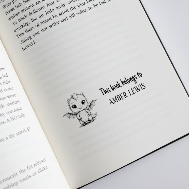 Cute Dragon This Book Belongs To Stamp (Creator Uploaded)