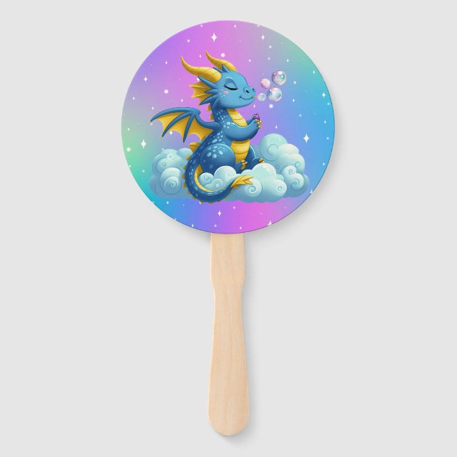 Cute Dragon/Whimsical  Hand Fan (Front)
