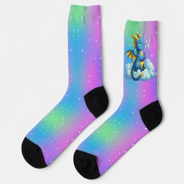 Cute Dragon/Whimsical  Socks (Left)