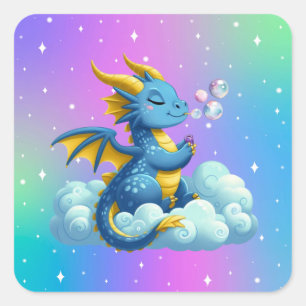 Cute Dragon/Whimsical Square Sticker