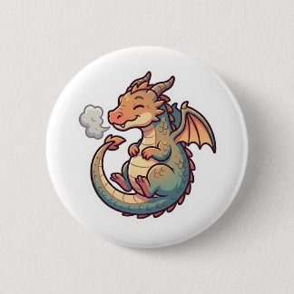 Cute Dragon Zodiac 6 Cm Round Badge