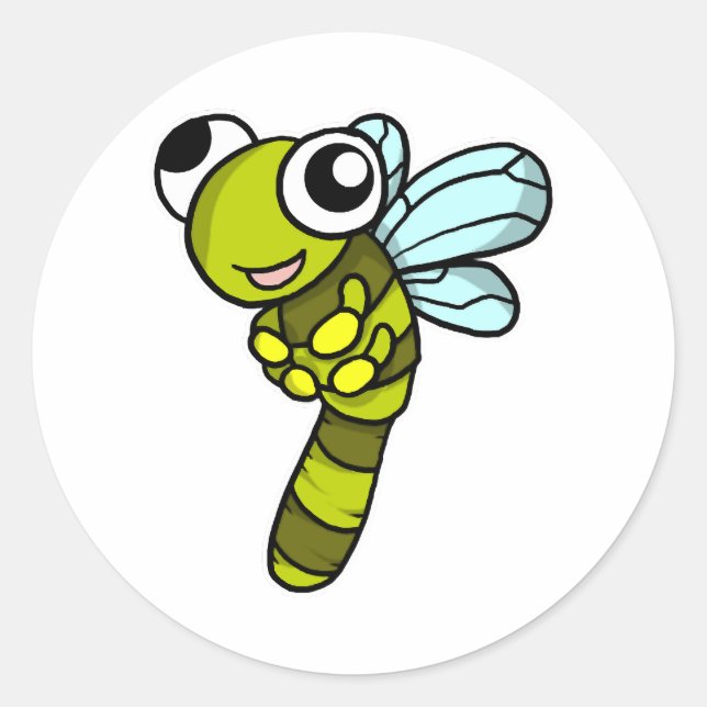 Cute Dragonfly Costume Fly Insect Gift Idea Classic Round Sticker (Front)