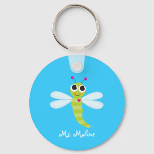 Cute Dragonfly Keychain - Personalised