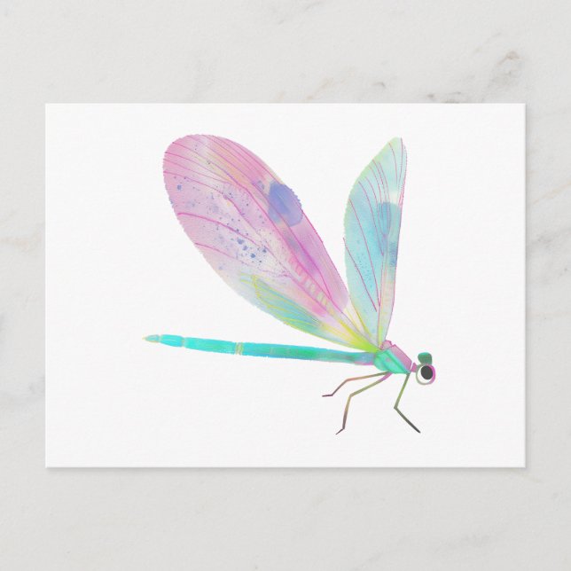 Cute dragonfly postcard (Front)
