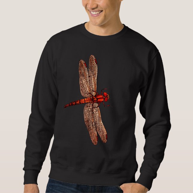 Cute Dragonfly Wings Antique Dragonfly Illustratio Sweatshirt (Front)