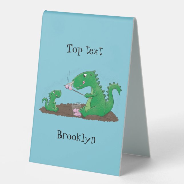 Cute dragons roasting marshmallows cartoon (Front)