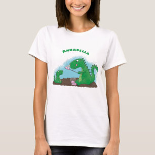 Cute dragons roasting marshmallows cartoon T-Shirt