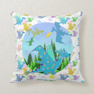 Cute Dragons with customisable Name Tyler Cushion