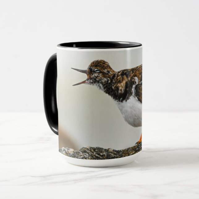 Cute Dramatic Ruddy Turnstone Georgia Photography  Mug (Front Left)