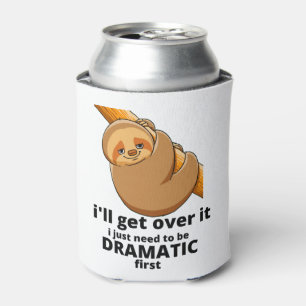 cute dramatic sloth can cooler