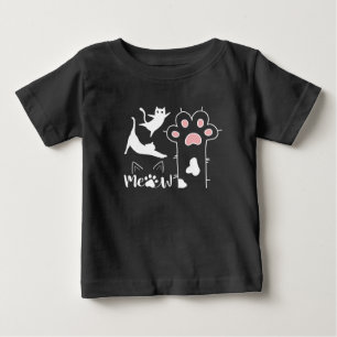 Cute Drawing Cats, Meow and Paws  Baby T-Shirt