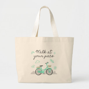 cute Drawing Doodle Quote Large Tote Bag