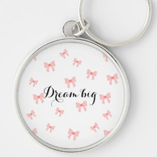 Cute 'Dream big' keychain pink bow🎀