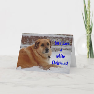 Cute Dreaming of White Christmas Snow Angel Holiday Card