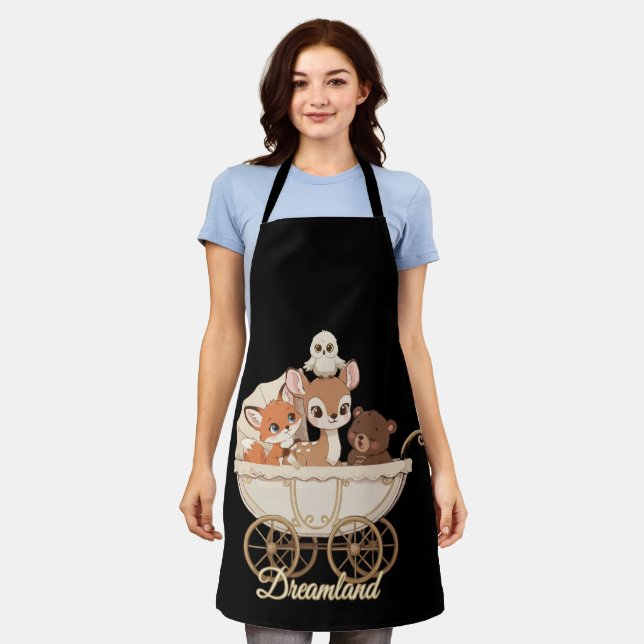  Cute Dreamland Woodland Animals | Baby Fox, Deer  Apron (Worn)