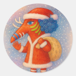 Cute Dreamy Christmas Character Sticker