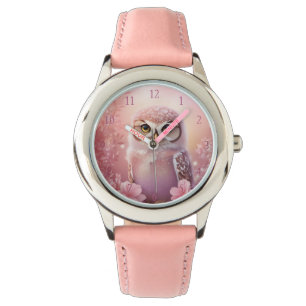 Cute Dreamy Pink Burrowing Owl  Watch