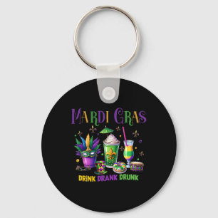 Cute Drink Drank Drunk Funny Mardi Gras Day Drinki Key Ring