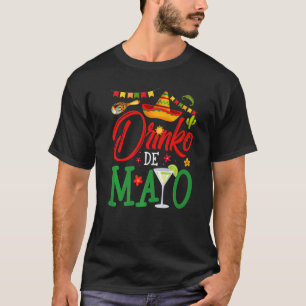 Cute Drinko De Mayo Margarita Sombrero Mexican Cin T-Shirt