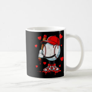 Cute Dripping Baseball Lover Valentines Day Boys K Coffee Mug