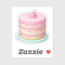 Cute Dripping Pink Cake Emoji 