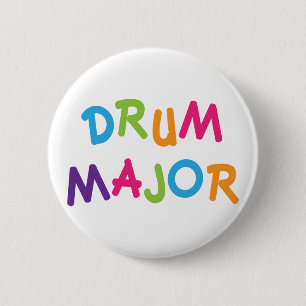 Cute Drum Major Toon 6 Cm Round Badge