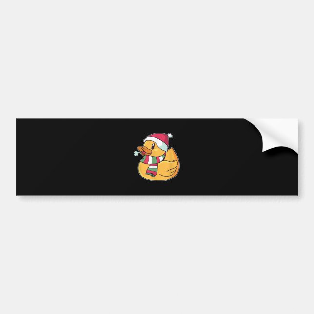 Cute Dub Duck Christmas Bumper Sticker (Front)