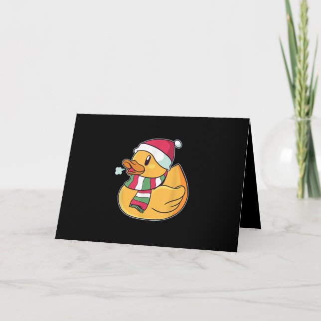 Cute Dub Duck Christmas Card (Front)