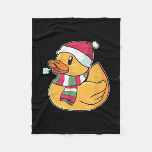 Cute Dub Duck Christmas Fleece Blanket