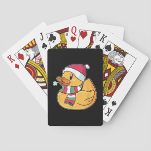 Cute Dub Duck Christmas Playing Cards