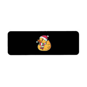 Cute Dub Duck Christmas Return Address Label