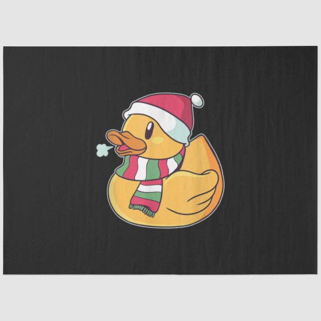Cute Dub Duck Christmas Tissue Paper (Front)