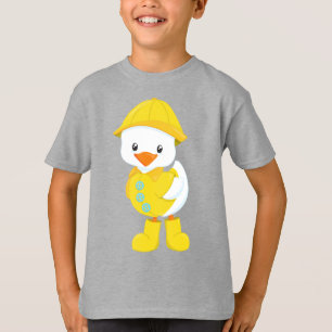 Cute Duck, Baby Duck, Duck In Raincoat, Rain T-Shirt