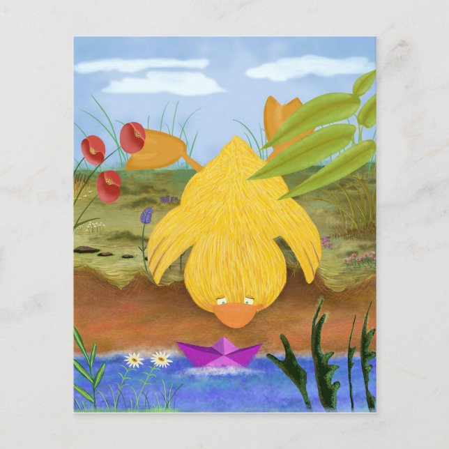 cute Duck baby over cliff Flyer (Front)