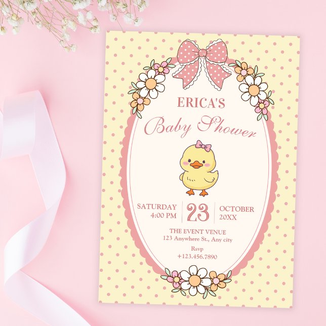 Cute duck baby shower invitation (Creator Uploaded)