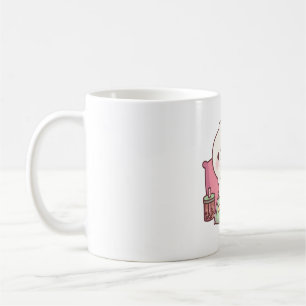 Cute Duck Chilling With Laptop And Snacks Coffee Mug