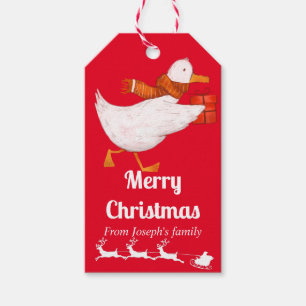 Cute duck christmas gift tags