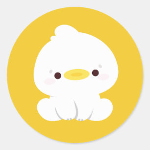 Cute Duck Classic Round Sticker