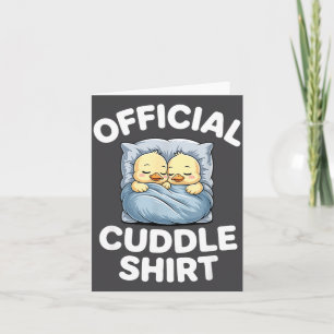 Cute Duck Couple Snuggle Cuddle Card