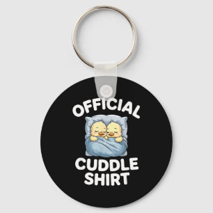 Cute Duck Couple Snuggle Cuddle  Key Ring